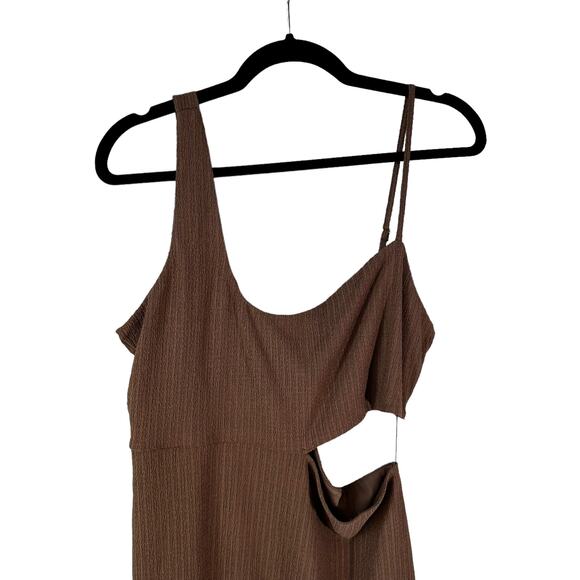 Sophie Rue New Womens Side Cut Out Sleeveless Mini Dress Choc Brown XL Party Y2K - Picture 4 of 11